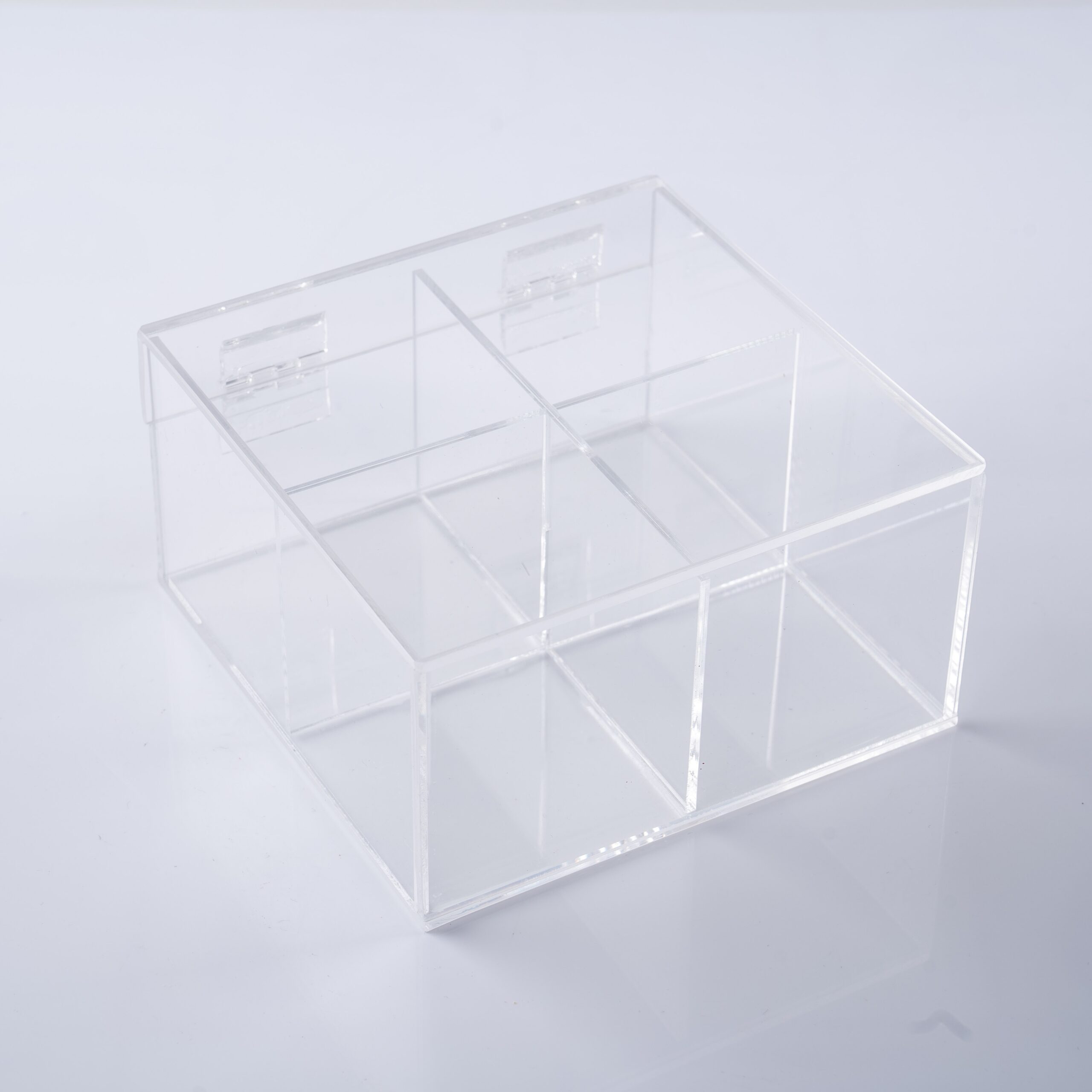 _GUS3784 Caja de te Acrilica Chica 4 divisiones - Imagen 1